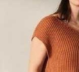 Льняной топ цвета корицы