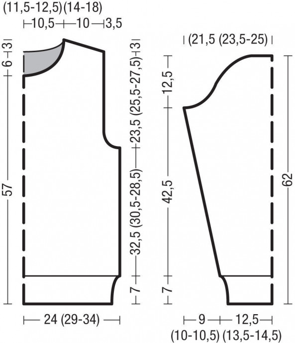 Синий мужской пуловер с аранами