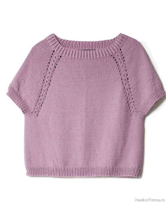 Топ спицами из "Filati Journal 65". Описание