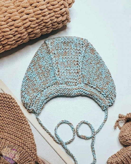 Шапочка-чепчик, вяжем детям