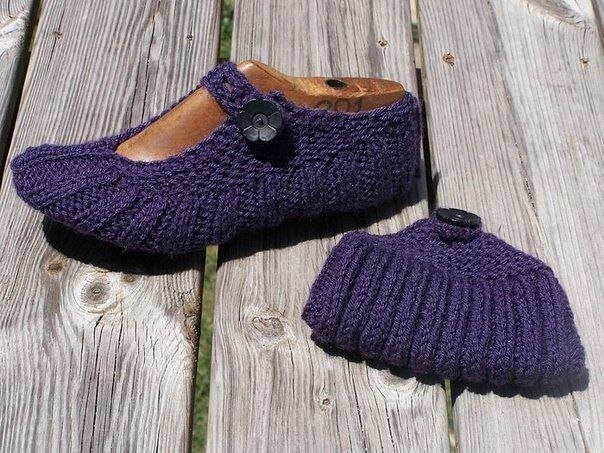 Вязаные спицами следки