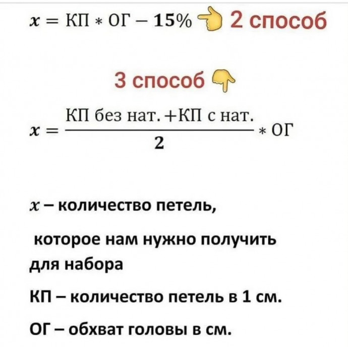 Три способа расчета петель для шапочки спицами