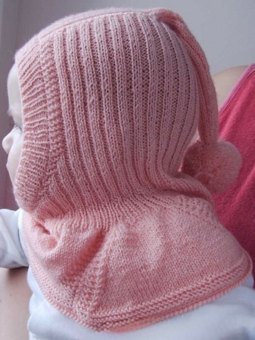 Шапка-шлем, вяжем спицами