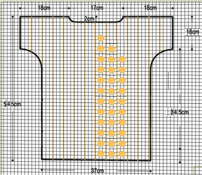 Топ спицами с коротким рукавом