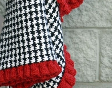 Плед «Гусиная лапка» с акцентом