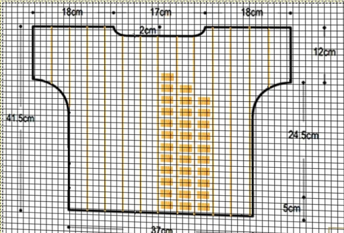Топ спицами с коротким рукавом