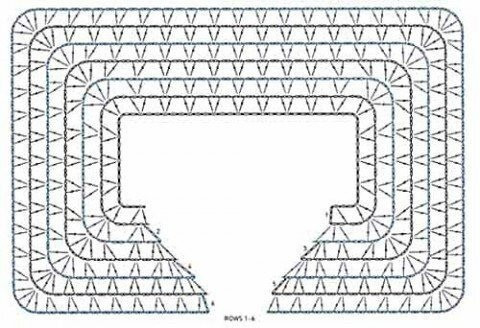 Ажурная накидка, вяжем крючком