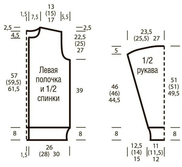 Мужская кофта с рельефным узором