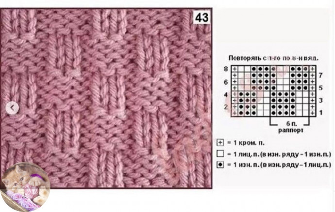 &Eta;ocoчки c узopoм "плетёнка"