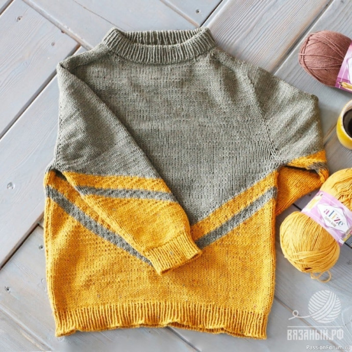 Реглан-погон на примере джемпера