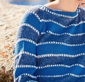 Полосатый джемпер, вяжем спицами