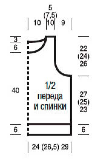 Вязаный топ с круглой горловиной