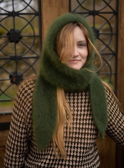 Шарф - капюшон Capucharpe спицами