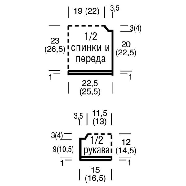 Описание нежно голубой летней кофточки