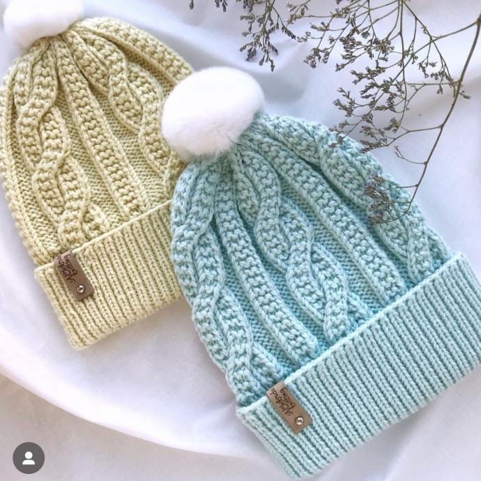 Шапка из мериноса, вяжем спицами