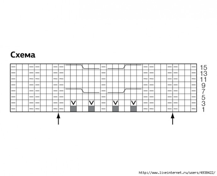 Женский пуловер с косами