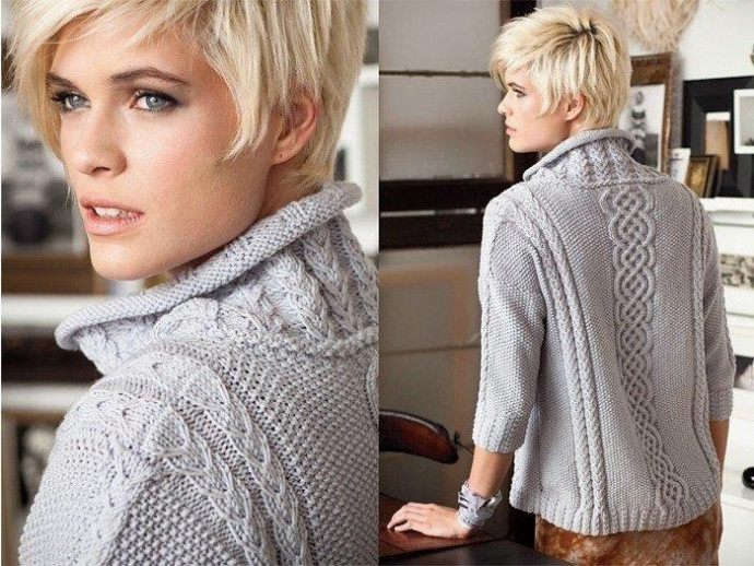 Свободный пуловер с рукавами 3/4