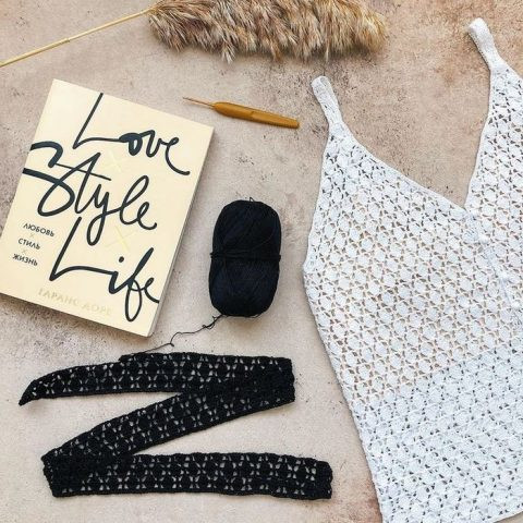 Летний топ крючком