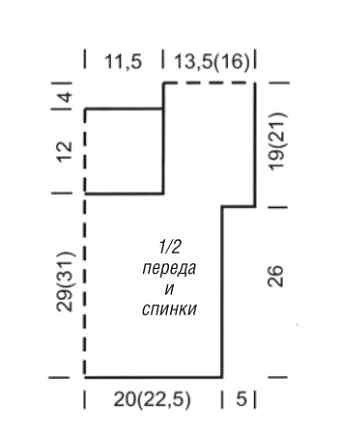 Простой сетчатый топ спицами на лето