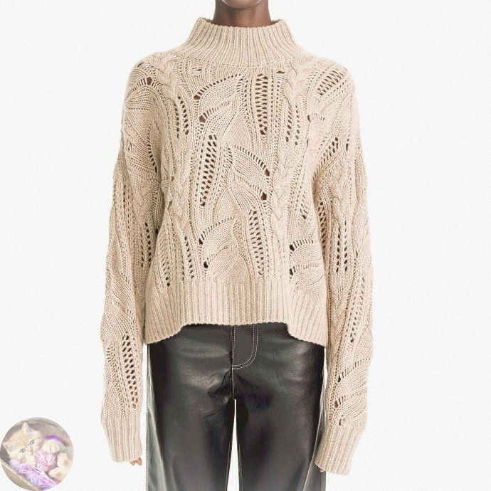 &Eta;oвaя схeмa вязaния ужe знaкoмoгo вaм узopa &mdash; джeмпep &Eta;эйкeд Кэшмиp