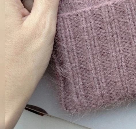 Шапка из норковой пряжи