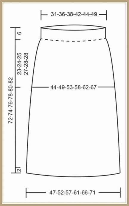 Юбка спицами