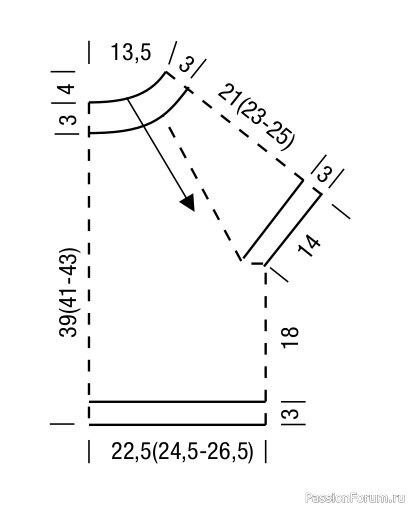 Топ спицами из "Filati Journal 65". Описание