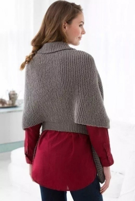 Шарф-свитер, вяжем спицами