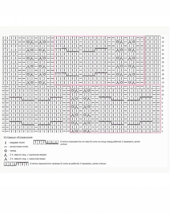 Красивый свитер, схема узора