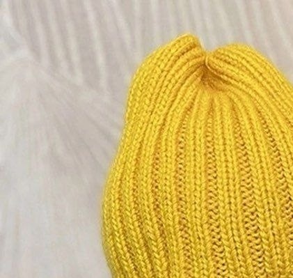 Желтая балаклава спицами