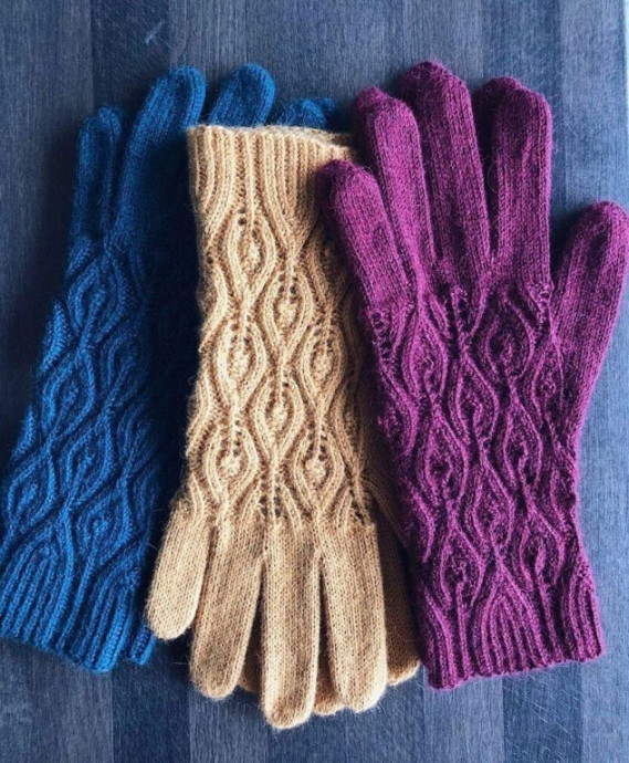 Описание ажурных перчаток "ЛОТОС"