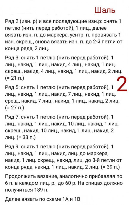 Треугольная шаль спицами &mdash; уютный акцент в образе