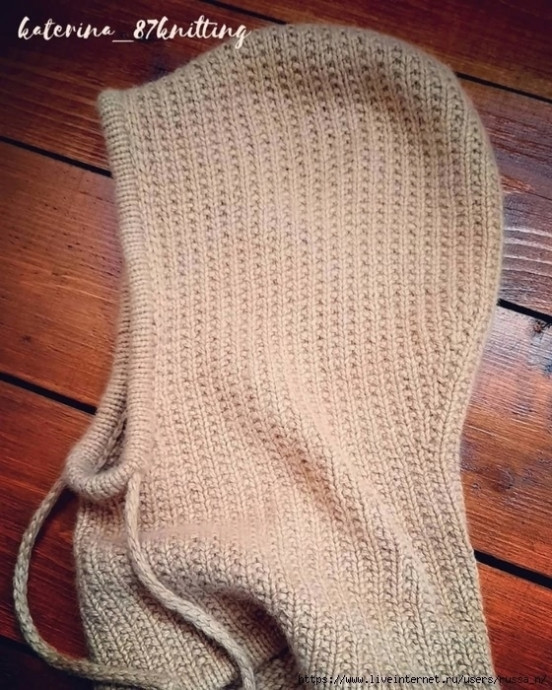 Капор спицами. Описание