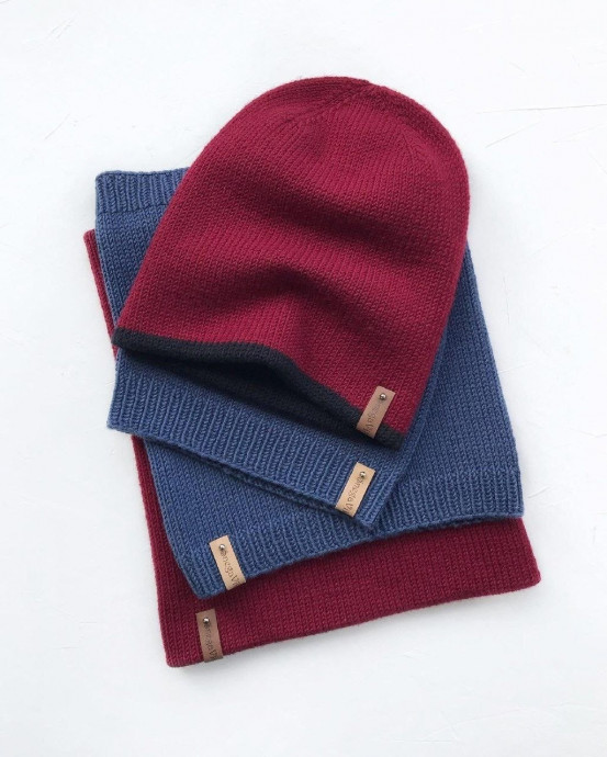 Вяжем двустороннюю шапку бини