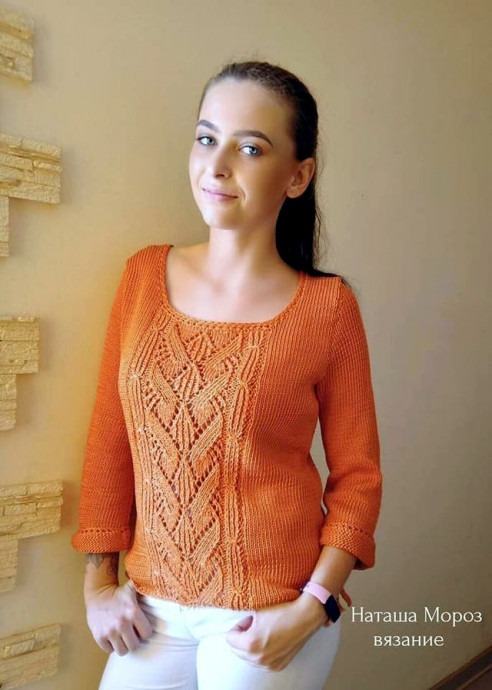 Летний джемпер из мерсеризованного хлопка