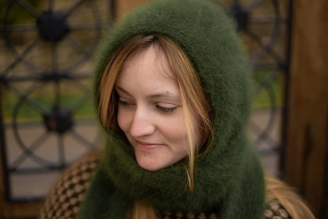 Шарф - капюшон Capucharpe спицами