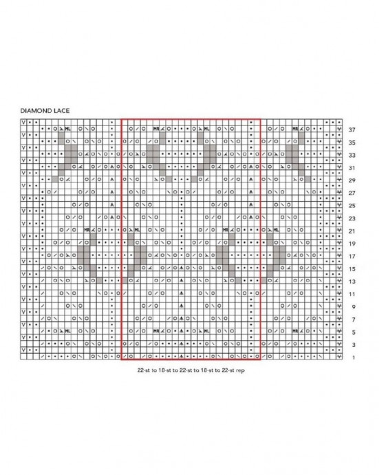 Палантин спицами