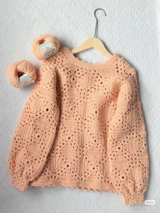 Персиковый кардиган на пуговицах