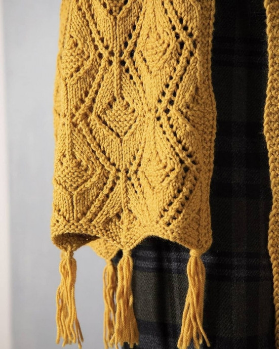 Палантин спицами