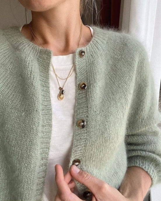 Кардиган Novice Cardigan, вяжем из мохера