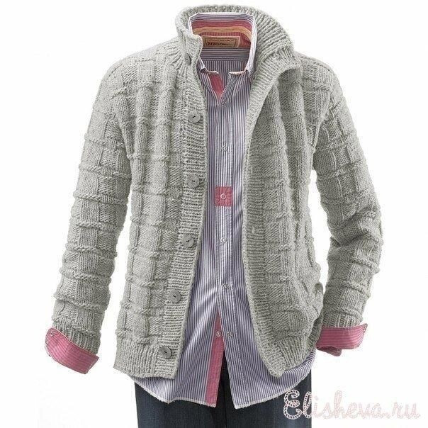 Вяжем жакет мужчине. Модно, стильно, красиво.