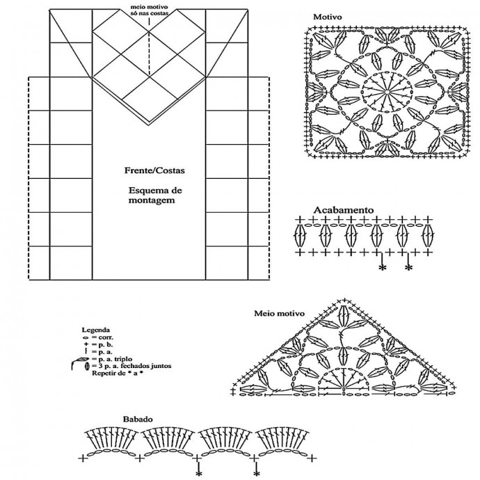 Ажурный светло-розовый топ крючком