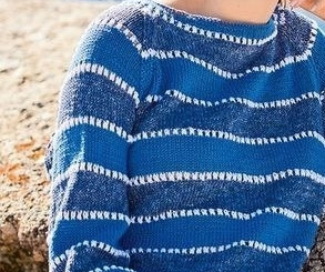 Полосатый джемпер спицами