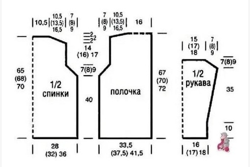 Элегантная модель кардигана, связанного спицами