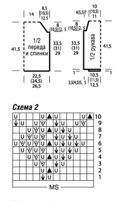 Трёхцветная туника на бретелях