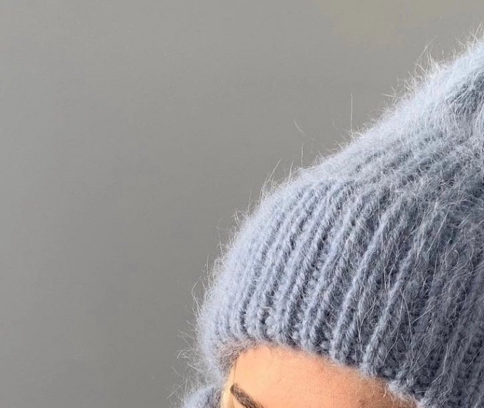 Шапочка "Тыковка" из пуха норки