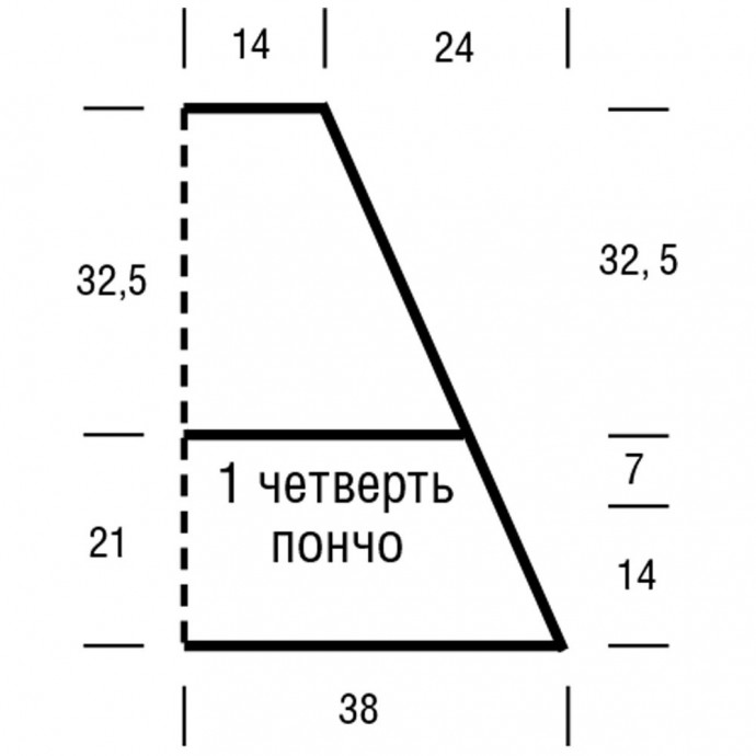 Пончо спицами