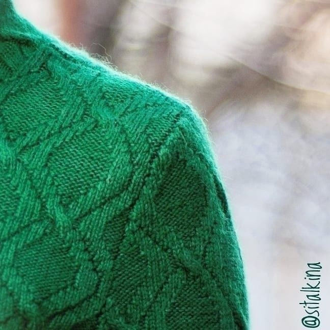 Схема вязания оката рукава
