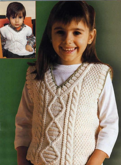 Вязание для девочки: безрукавка