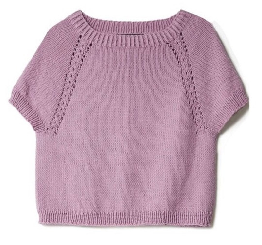 Сиреневый джемпер с коротким рукавом: нежность, уют и стиль в одном образе